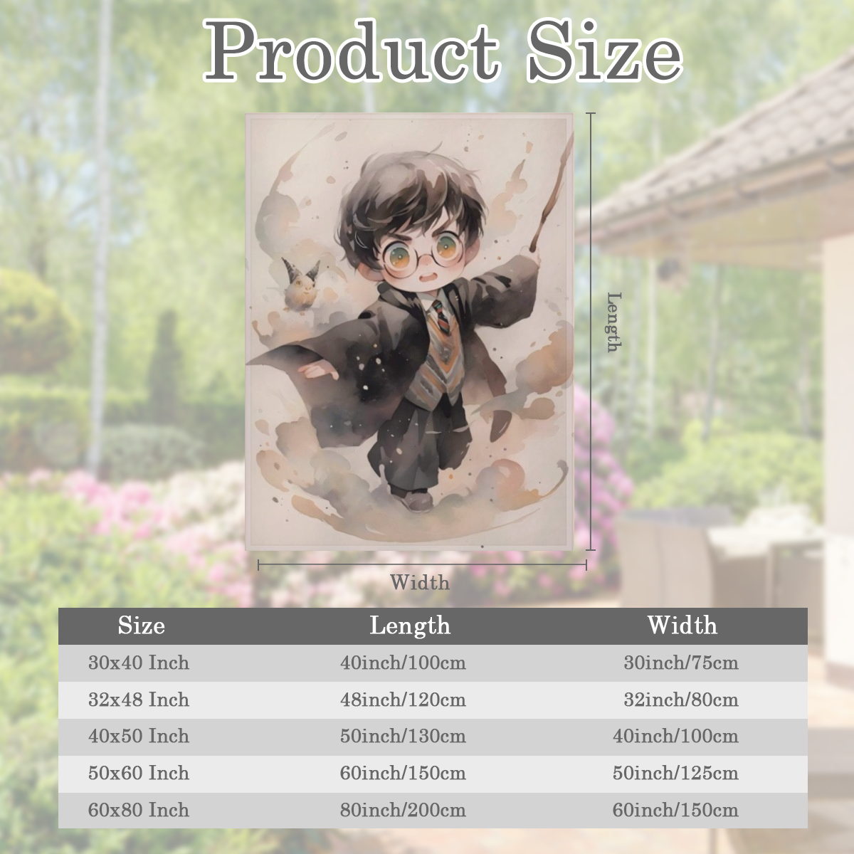 1pc Anime Cartoon Magician Pattern Digital Print Blanket Soft and Warm Blanket for Autumn and Winter Nap Blanket for Home Bedroom School Dormitory Office Lunch Break Outdoor Camping Multi-purpose All-