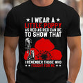 Men'S Memorial Poppy Cotton TShirt "I Wear A Little Poppy As Red As Red Can Be" Design, Relaxed Fit, Short Sleeve, Soft Breathable for Summer Wear, Memorial Shirts