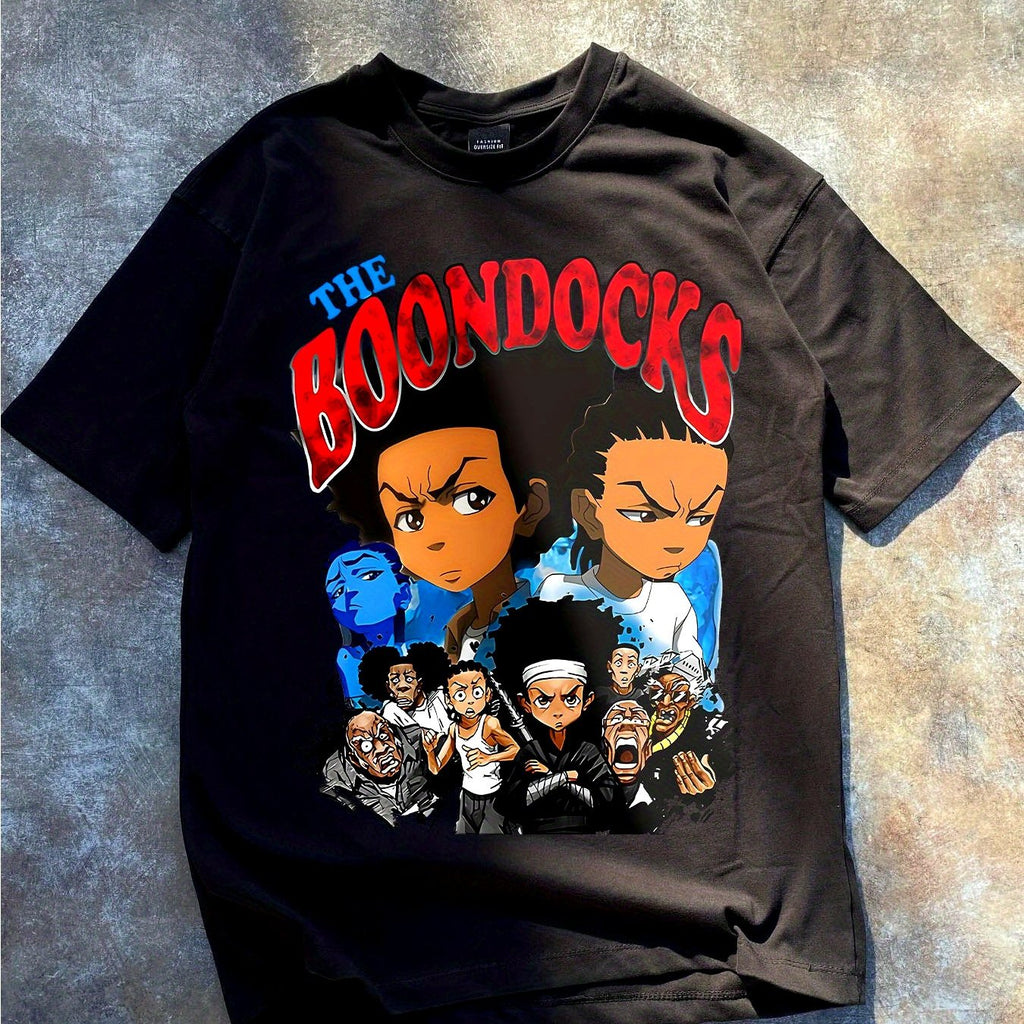 1 Boonlocks Animated Character Printed TBirthday HimShirtMens Tee Short Sleeved TBirthday
