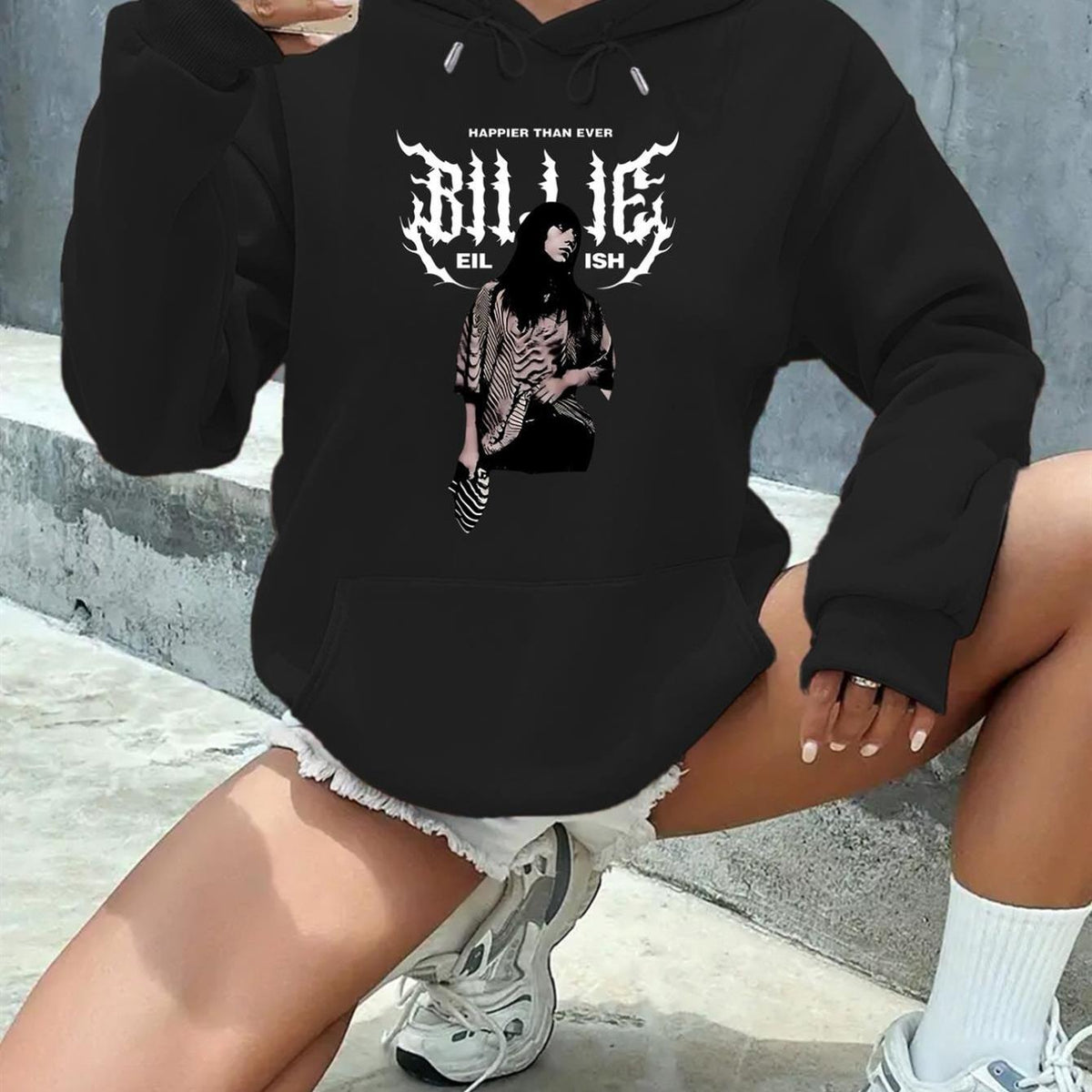 Billie'S Official Face Mask Logo Hoodie