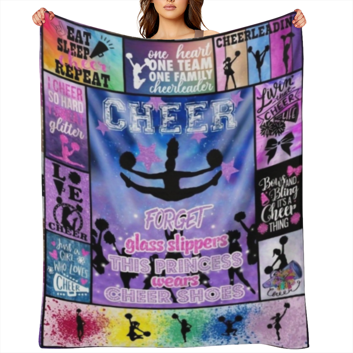 1pc Cozy Cheerleading Club Blanket Throws Soft Flannel, Plush, and Warm Gift for Cheerleading Lovers and Friends Perfect for Snuggling Up on Chilly Days