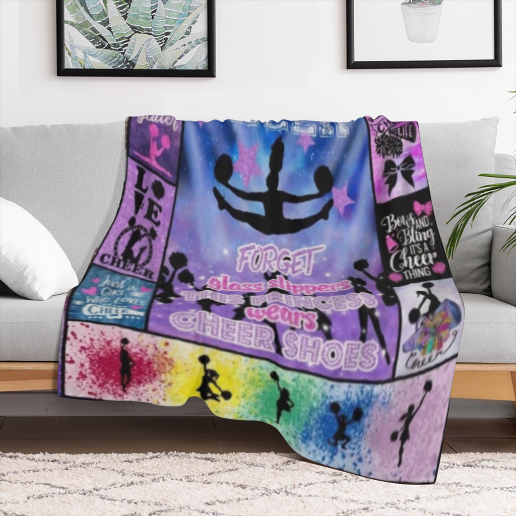 1pc Cozy Cheerleading Club Blanket Throws Soft Flannel, Plush, and Warm Gift for Cheerleading Lovers and Friends Perfect for Snuggling Up on Chilly Days