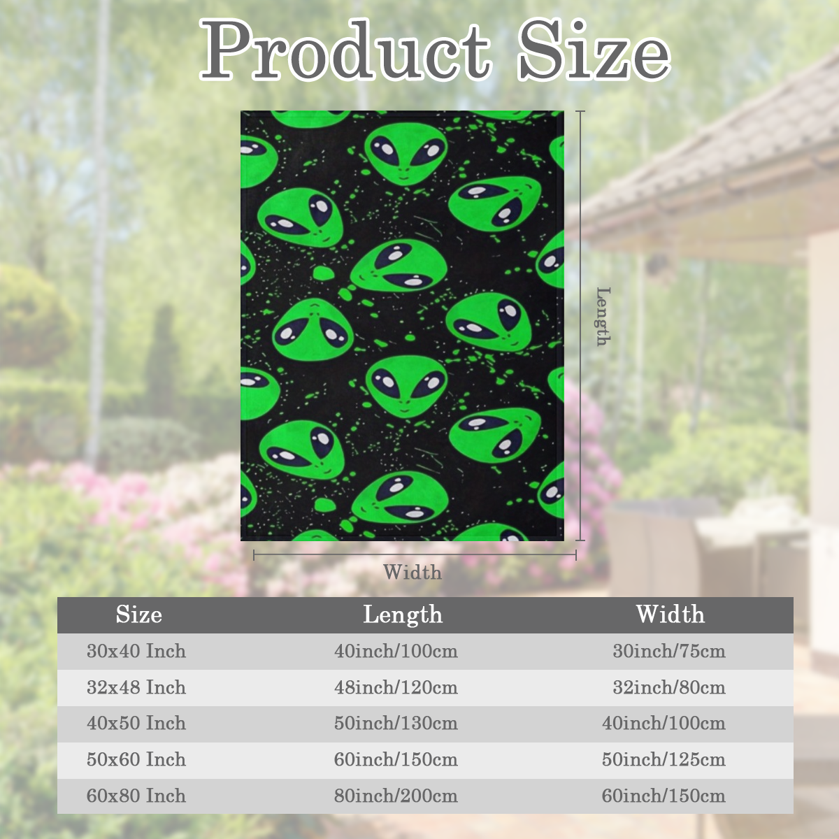 Contemporary Alien Pattern Flannel Throw Blanket - Hypoallergenic, Tear- Resistant, Knitted, All- Season, Multipurpose Blanket for Sofa, Nap, Travel - Green Digital Print Fleece, 100 Polyester