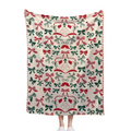 Kringle Express 60x80 Holiday Printed Throw with Border