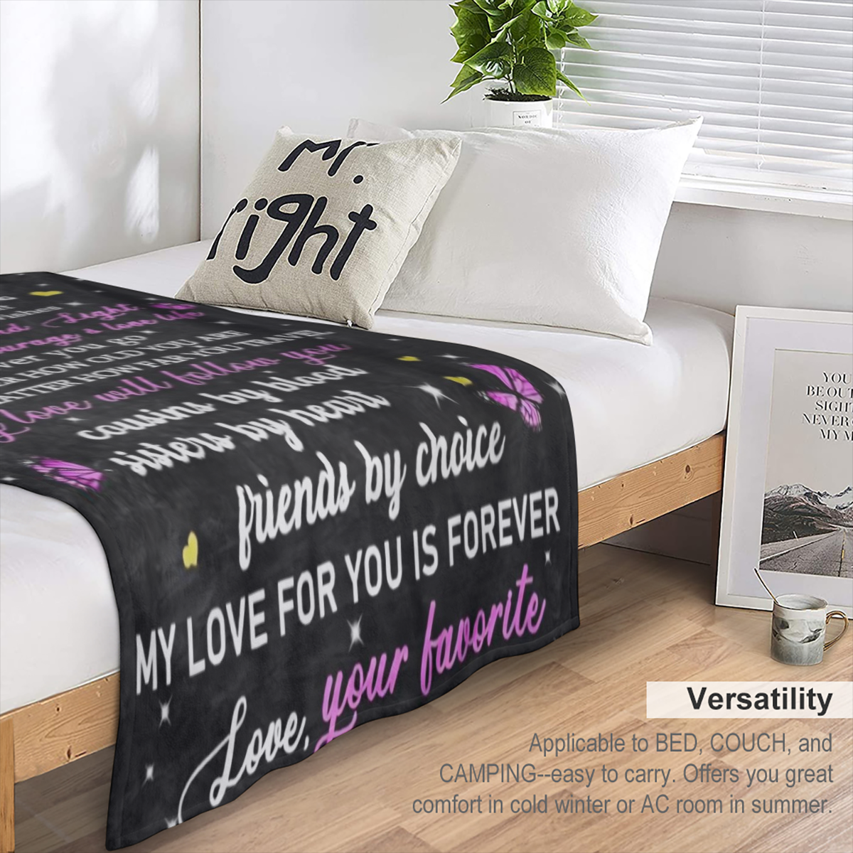 Cozy Soft Flannel Throw Blanket for Cousins - Perfect Birthday Gift All-Season Comfort Hand Wash Only