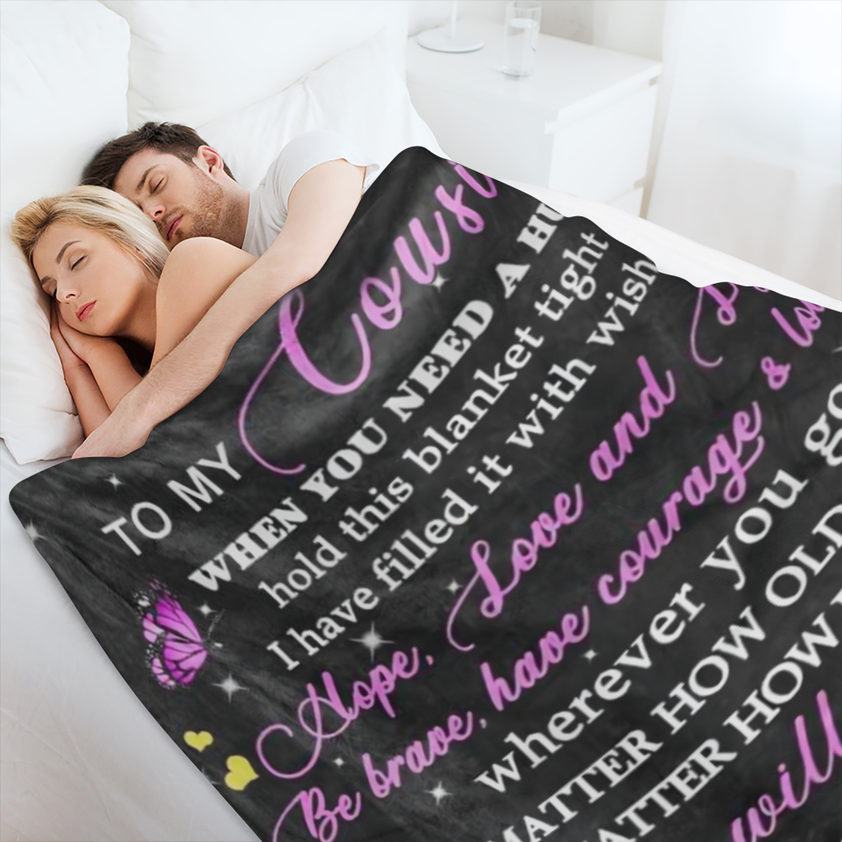 Cozy Soft Flannel Throw Blanket for Cousins - Perfect Birthday Gift All-Season Comfort Hand Wash Only