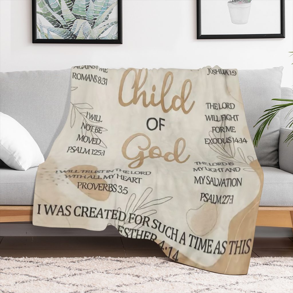 1pc Super Soft Fleece Bible Verse Blanket - Bedding Blankets & Throws with Double Sided Plush, Christian Gifts for Women, Religious and Inspirational, Comfortable and Cozy, Perfect for Secret Sister G