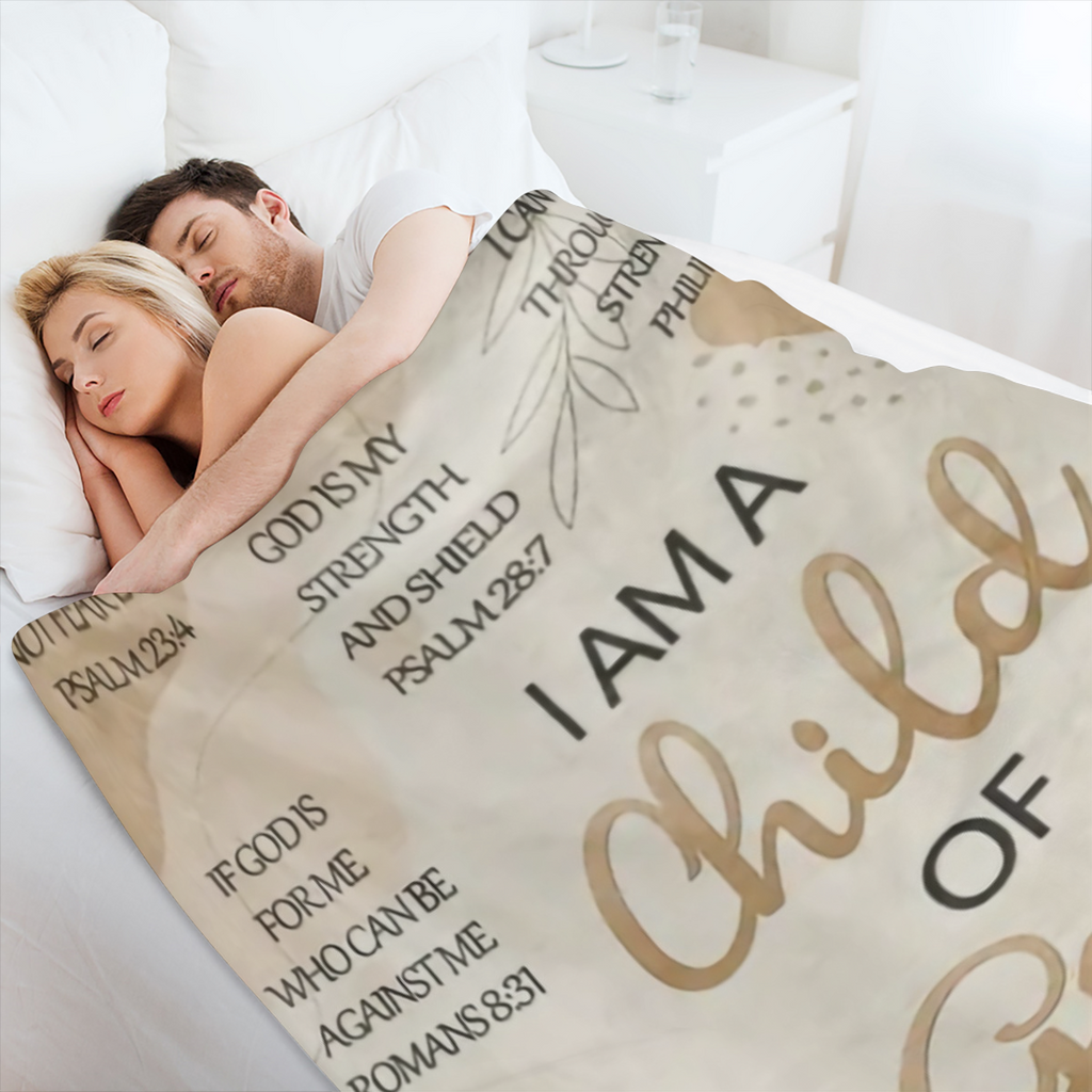 1pc Super Soft Fleece Bible Verse Blanket - Bedding Blankets & Throws with Double Sided Plush, Christian Gifts for Women, Religious and Inspirational, Comfortable and Cozy, Perfect for Secret Sister G