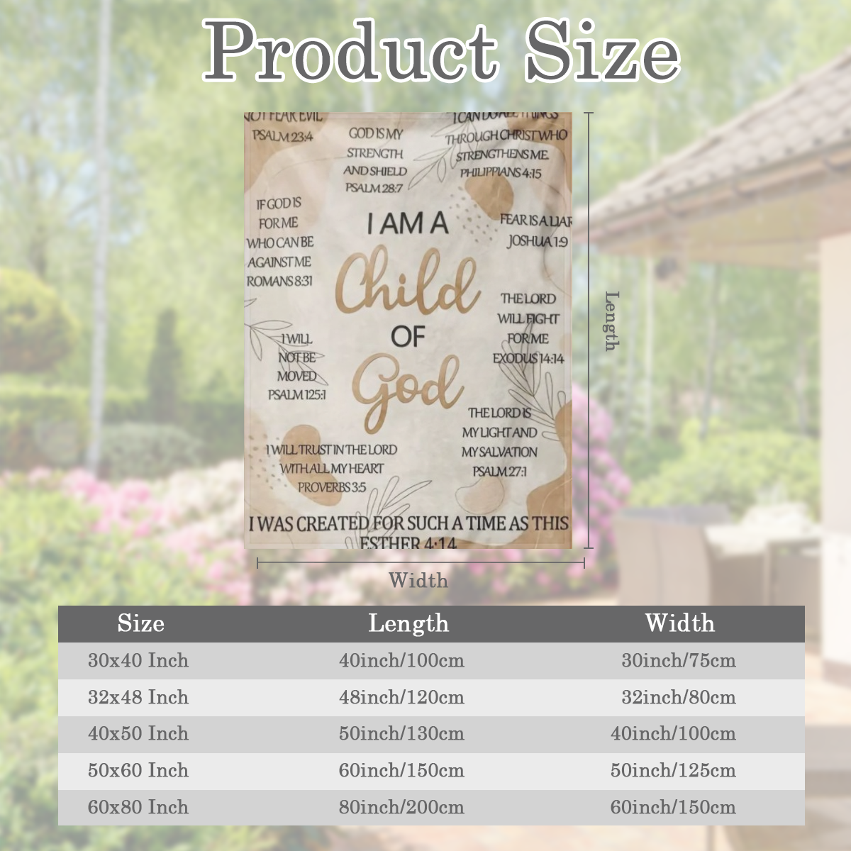 1pc Super Soft Fleece Bible Verse Blanket - Bedding Blankets & Throws with Double Sided Plush, Christian Gifts for Women, Religious and Inspirational, Comfortable and Cozy, Perfect for Secret Sister G