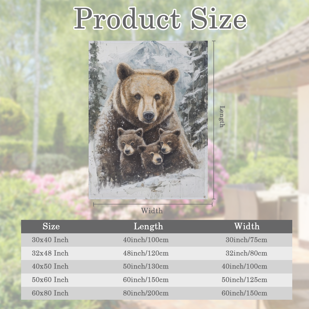 1pc Cozy Brown Bear Print Flannel Blanket - Perfect for Travel, Sofa, Bed, and Office - Ideal Gift for Boys, Girls, and Adults - Available All Season