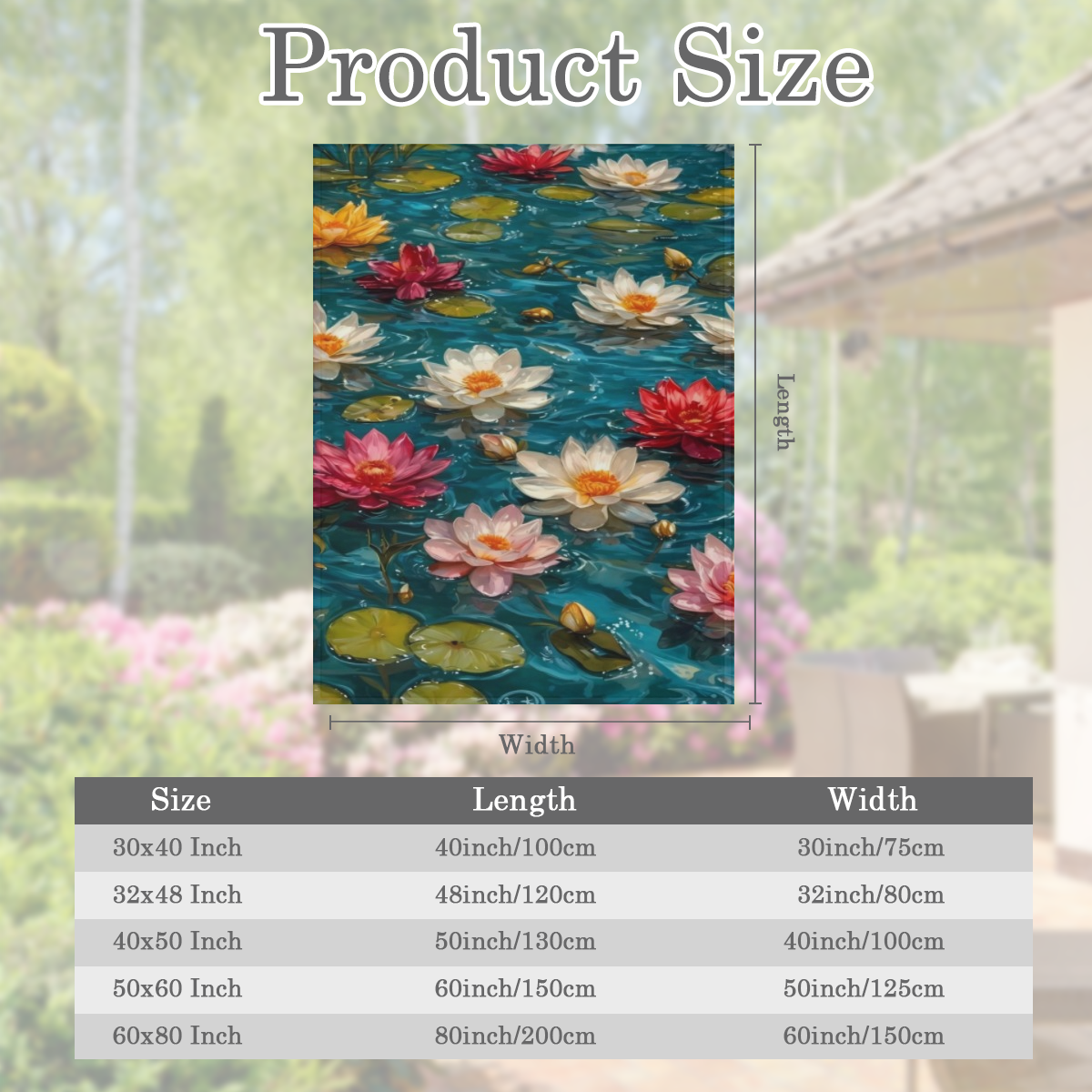 Vintage Lotus Flannel Throw Blanket, Soft, Warm, Durable All-Season Cozy Cover for Couch, Bed, Camping -Large Size 60X80 Inch