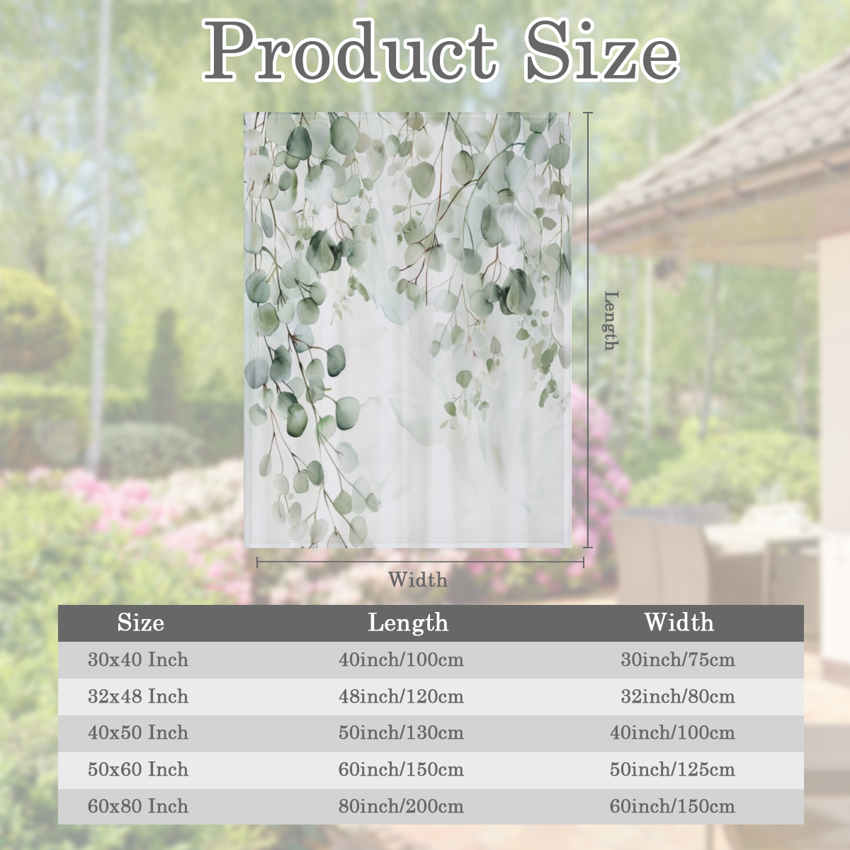 Soft & Cozy Eucalyptus Watercolor Flannel Throw Blanket - Rustic Leaf Design, Lightweight & Versatile for Couch, Bed, or Office Decor, All-Season Comfort, 280GSM Polyester Blend, Cozy Couch Accessory