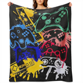 1pc Cozy Sloth Print Flannel Blanket - Soft, Lightweight, and Warm Throw for Sofa, Bed, Travel, Camping, Living Room, Office, Couch, Chair, and Bed - Perfect for Indoor and Outdoor