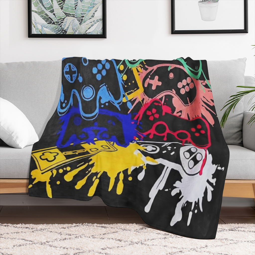 1pc Cozy Sloth Print Flannel Blanket - Soft, Lightweight, and Warm Throw for Sofa, Bed, Travel, Camping, Living Room, Office, Couch, Chair, and Bed - Perfect for Indoor and Outdoor