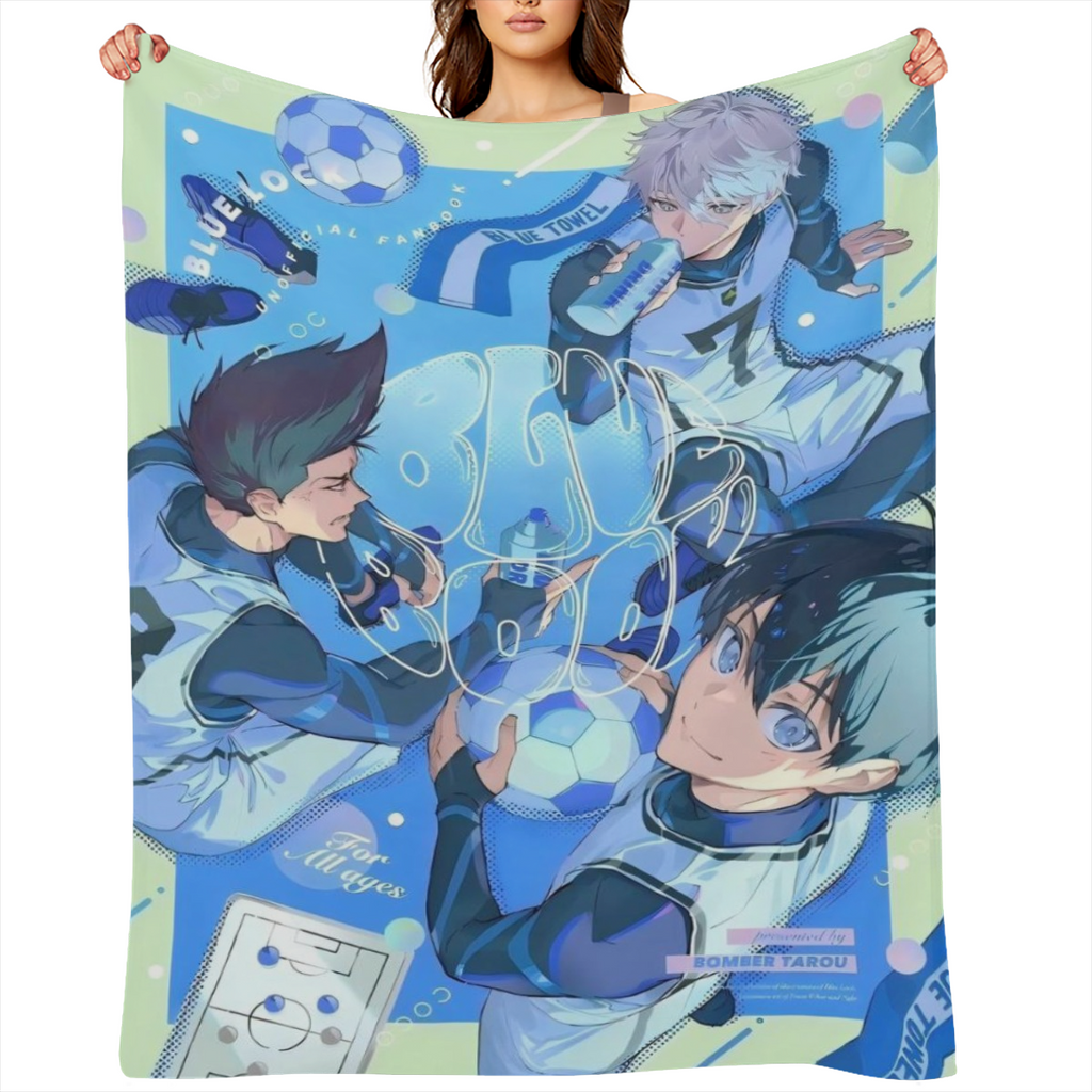 1pc Cartoon Basketball Boy Image Digital Printed Blanket Soft And Comfortable Suitable for Home School Air-Conditioned Room Office Or Outdoor Adventure Souvenir for Relatives - Machine Washable - All