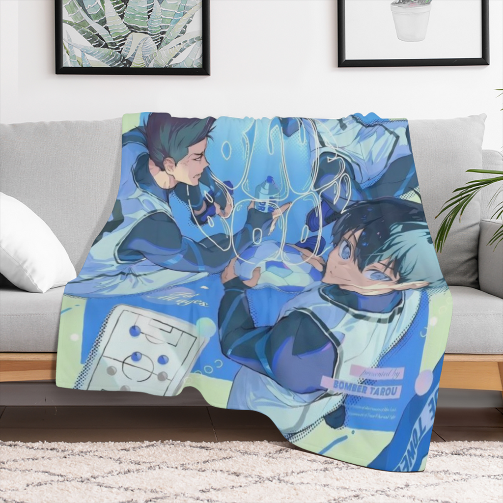 1pc Cartoon Basketball Boy Image Digital Printed Blanket Soft And Comfortable Suitable for Home School Air-Conditioned Room Office Or Outdoor Adventure Souvenir for Relatives - Machine Washable - All