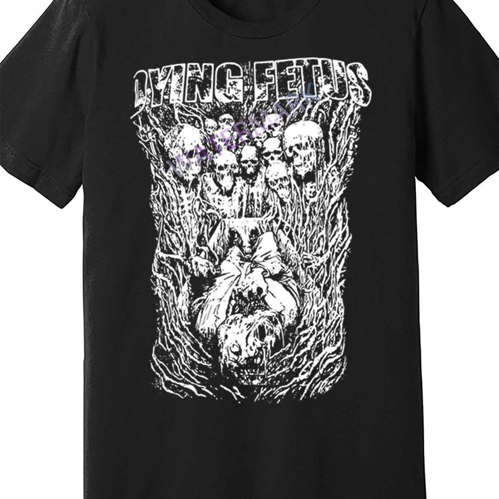 Men'S Black Graphic T-Shirt | Dying Fetus Treachery Design, Short Sleeve, Casual Fit, Machine Washable, Round Neck, All-Season Wear