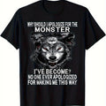 Monster... Men'S Cotton T-Shirts with Trendy Digital Prints: High-Quality Cotton Fabrics with Vibrant Designs, Ideal for a Comfortable and Stylish Everyday Look