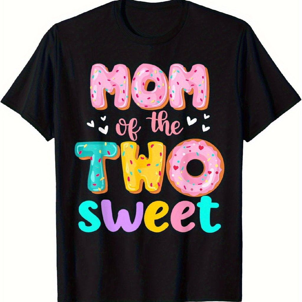 Mom Of The Two Sweet Donut Birthday Family Theme Girl T-Shirt
