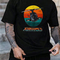 Men's Vintage 1980s Airwolf Helicopter TV Show T-Shirt - Black Retro Graphic Tee with Iconic Helicopter Print, Soft Breathable Comfort Fit for Gym, Casual Wear & Outdoor - Durable 80s Nostalgia Apparel for Airwolf Fans