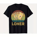 Loner Vintage Euchre Card Game Cotton Birthday Shirt for Him - 180g
