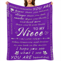 A letter to my niece with printed blankets, contemporary style blankets, outdoor blankets, travel camping blankets, soft and comfortable blankets, travel sofa beds, office home decor, birthday gift bl