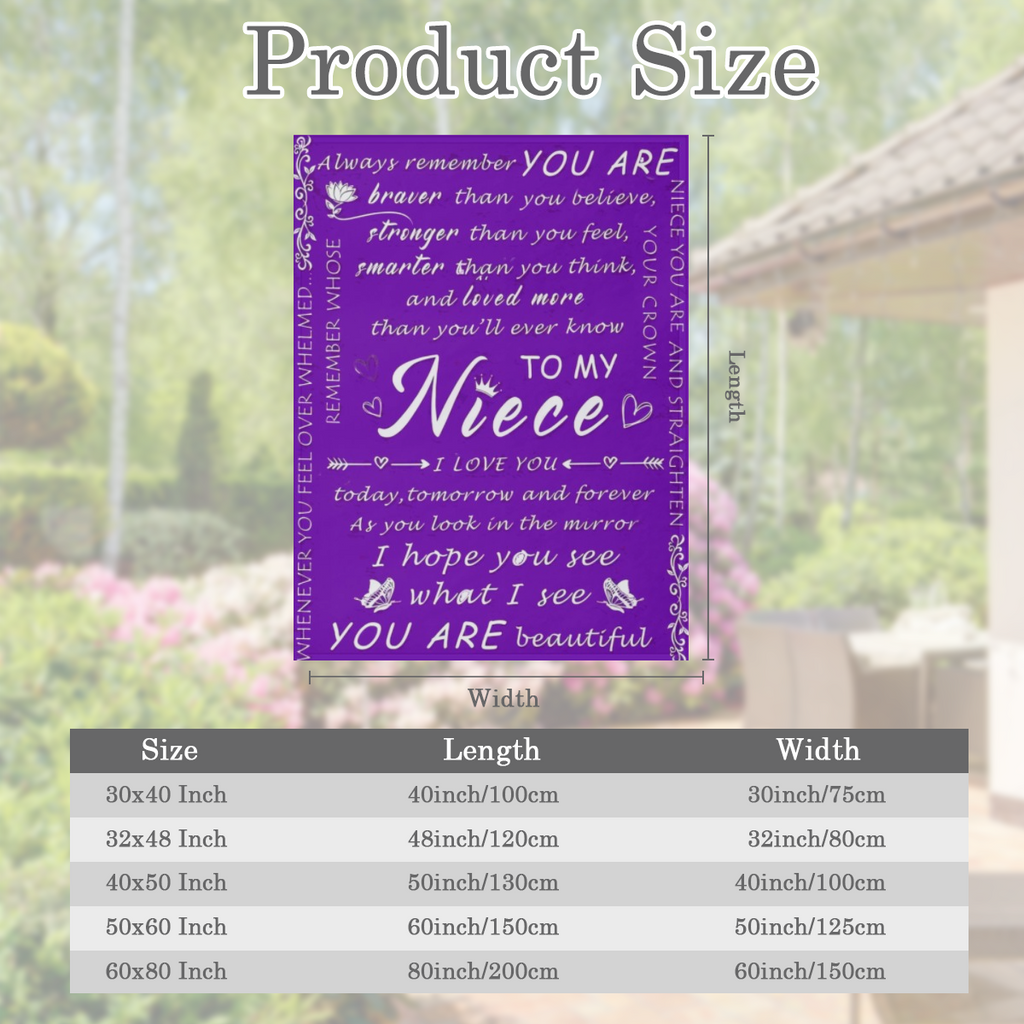 A letter to my niece with printed blankets, contemporary style blankets, outdoor blankets, travel camping blankets, soft and comfortable blankets, travel sofa beds, office home decor, birthday gift bl