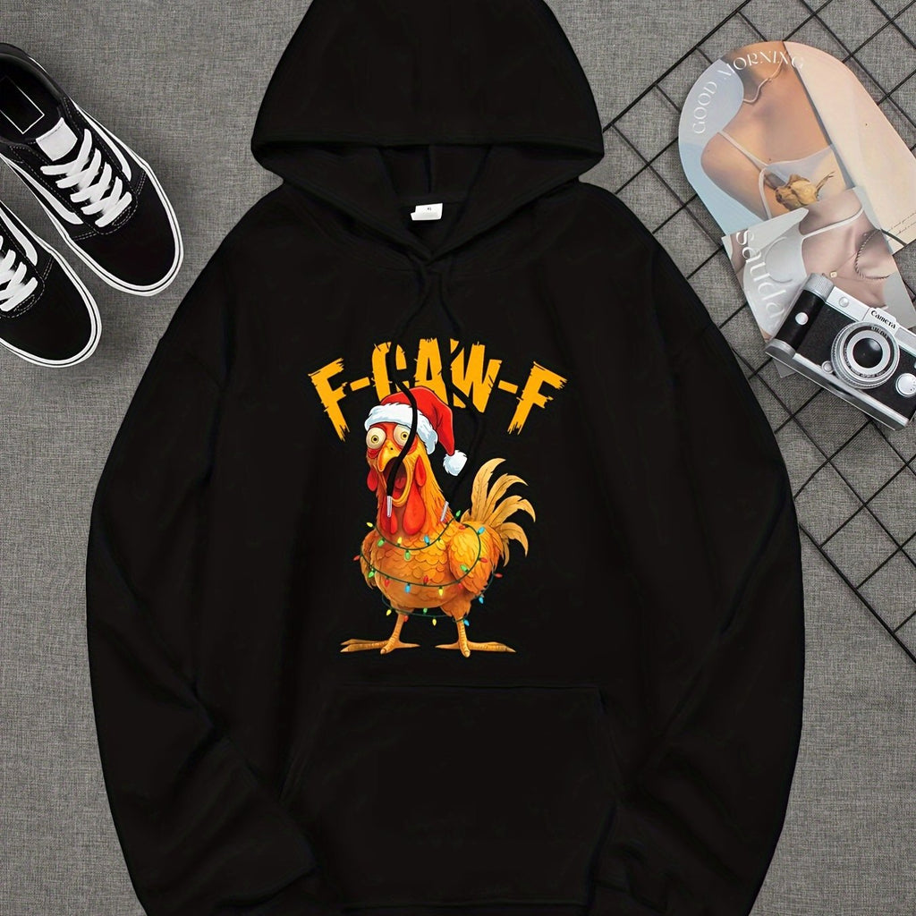 Men's Chicken Santa Hat & F-Caw-F Hoodie