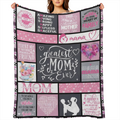 Precious Mom Gift - Ultra-Soft & Cozy 280gsm Polyester Flannel Blanket with Heartfelt Message for Mothers Comfortable Double-Sided Design Perfect for All Seasons & Occasions Ideal Mother's Day Present