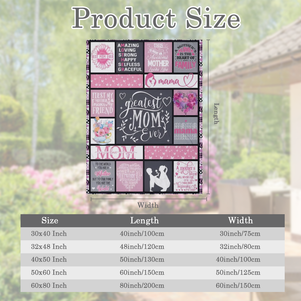 Precious Mom Gift - Ultra-Soft & Cozy 280gsm Polyester Flannel Blanket with Heartfelt Message for Mothers Comfortable Double-Sided Design Perfect for All Seasons & Occasions Ideal Mother's Day Present
