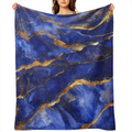 A modern blue marble printed flannel blanket, 100 polyester, digitally printed, suitable for all seasons, tear resistant, knitted, 200- 250 gm2, suitable for outdoors, beach, camping, sofas, pets, off