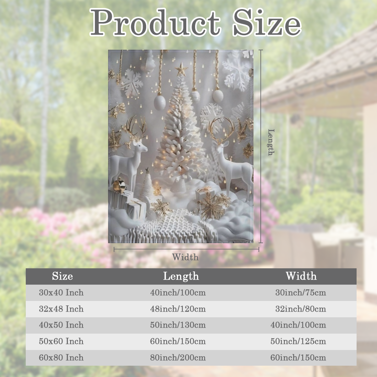Cozy Christmas blanket for all seasons with festive trees and winter figures - soft and warm for sofas, beds, offices and travel - perfect holiday gift for boys, girls and adults