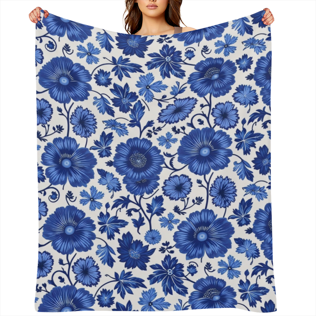 1pc Soft and Warm Forest Mushroom Pattern Flannel Blanket - Perfect for Home, Travel, and Camping