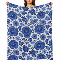 1pc Soft and Warm Forest Mushroom Pattern Flannel Blanket - Perfect for Home, Travel, and Camping