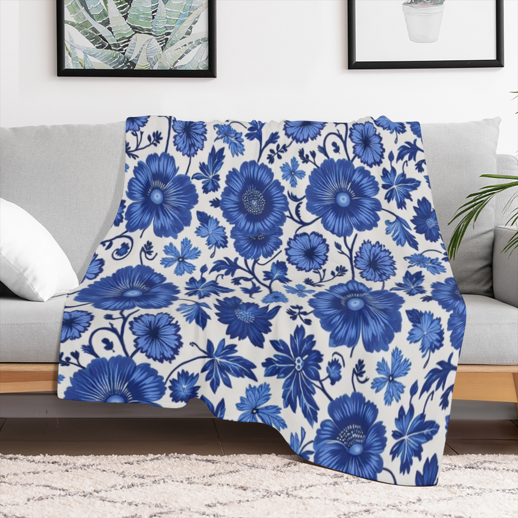 1pc Soft and Warm Forest Mushroom Pattern Flannel Blanket - Perfect for Home, Travel, and Camping