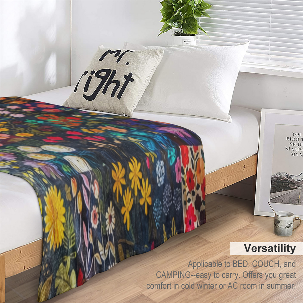 Comfort Vintage checked flannel blanket - soft, warm and lightweight for sofas, beds, offices and travel - All- season comfort, Polyester blend,