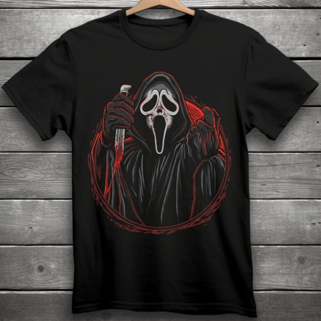 T-shirt de film d'horreur noir S3XL - Ghostface