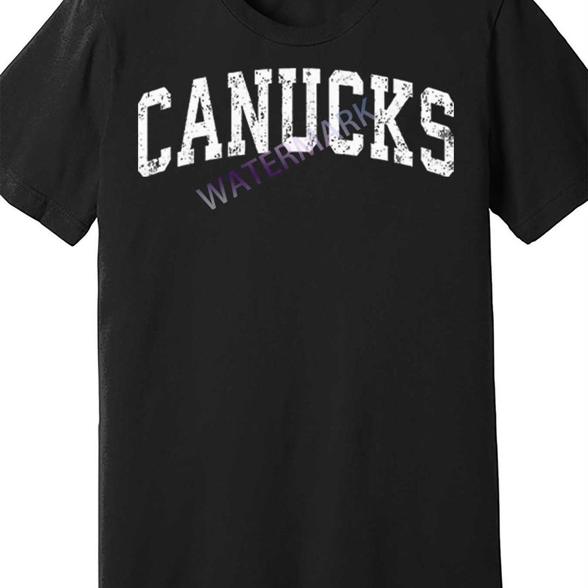 Men's Canucks Mascot Vintage Hockey Tee - Retro Sports T-Shirt with Bold CANUCKS Lettering, Classic Fit Black Shirt for Canucks Fans, Games, Gym & Casual Attire - Machine Washable Adult Apparel, Sports Fan Clothing
