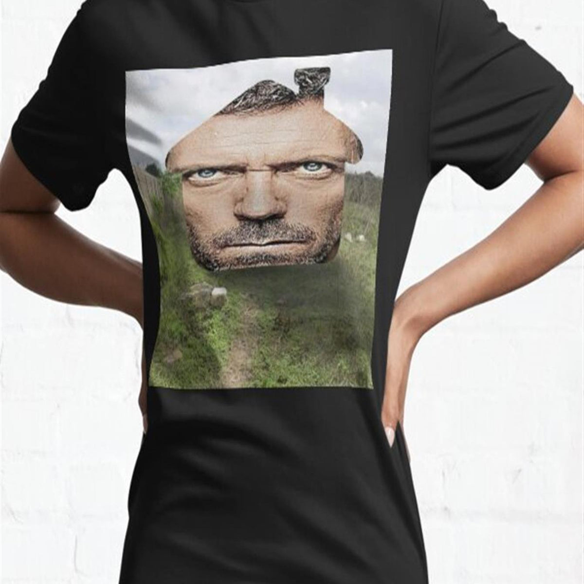 T-shirt noir pour homme avec graphique rétro House MD Brainrot - 100 % coton, manches courtes, décontracté, lavable en machine, col rond, coupe standard pour tenues décontractées et fans de séries télévisées, T-shirt rétro