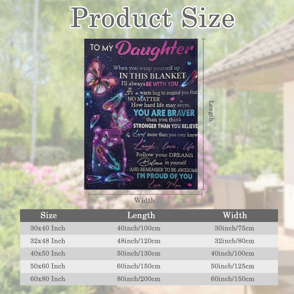Cozy Flannel Throw Blanket for Daughter - Warm Soft Versatile for Couch Bed Travel All- Season Comfort