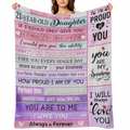 21st Birthday Gift for Daughter - Cozy Flannel Throw Blanket with Heartfelt Message, 60x50, Soft & Warm, Multi- Size Options ( 30x40in40x50in50x60in60x1119in) , Perfect for All Seasons, Machine Washab