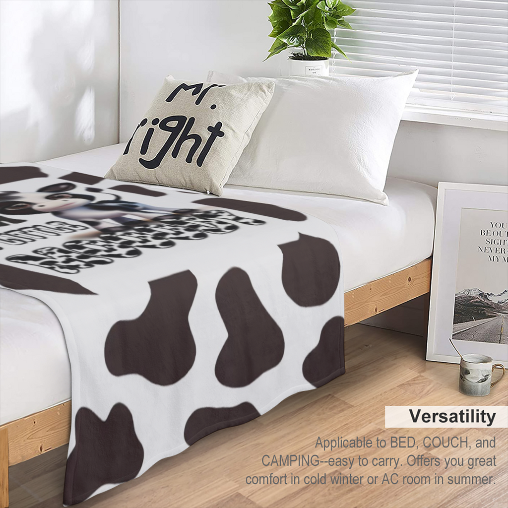 Anime Cow Print Blanket
