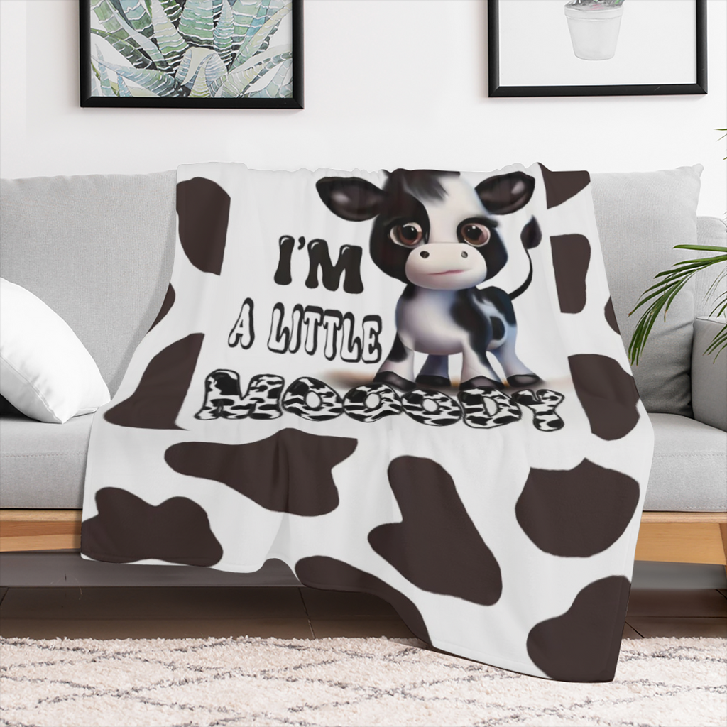 Anime Cow Print Blanket