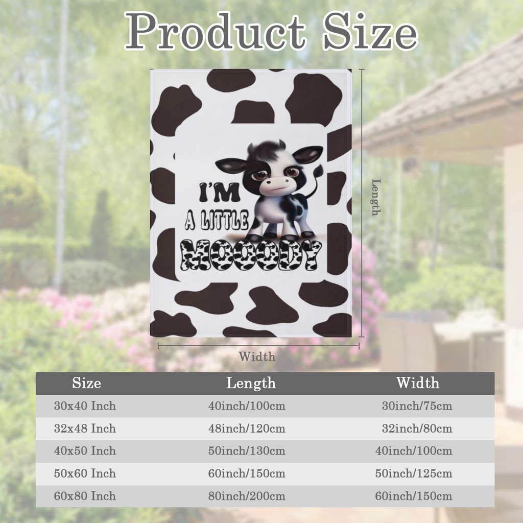 Anime Cow Print Blanket