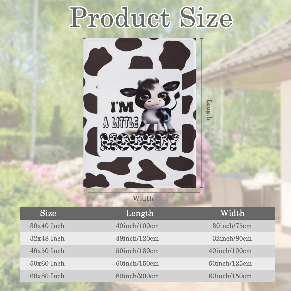 Anime Cow Print Blanket