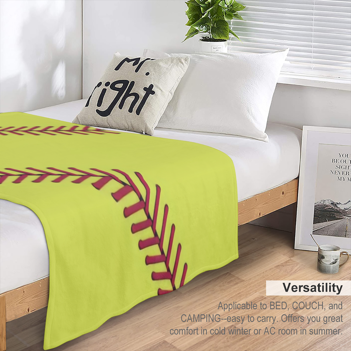 1pc Soft and Cozy Baseball Print Flannel Blanket - Perfect for Travel, Sofa, Bed, and Office - Ideal Gift for Boys, Girls, Teens, and Adults - Available All Season