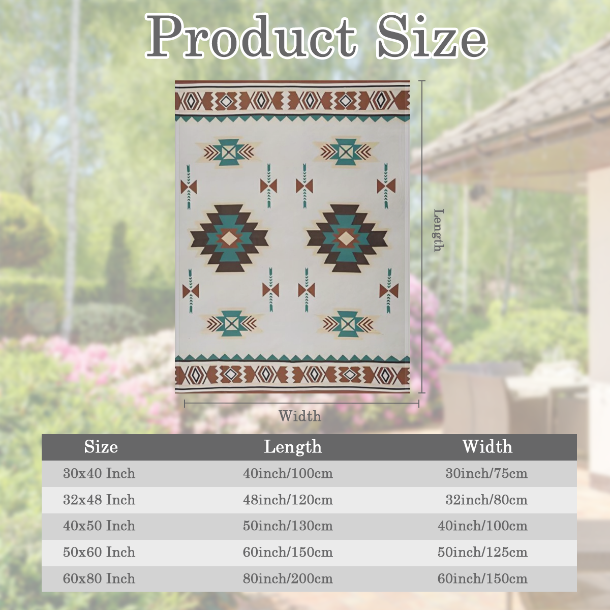 Aztec Throw Blanket Western Boho Throw Blanket - Native American Aztec Woven Blanket with Tassel - Mexican Decorative Farmhouse Sofa Blanket