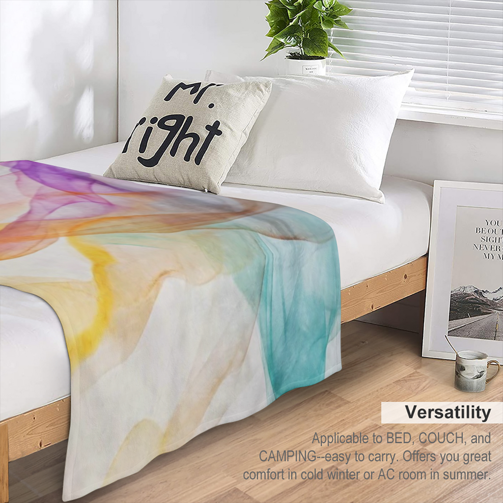 Colorful printed flannel blanket - the perfect gift for African girls, granddaughters and daughters - for outdoor, beach, camping, sofas, pets, office use - durable four season decorative blanket
