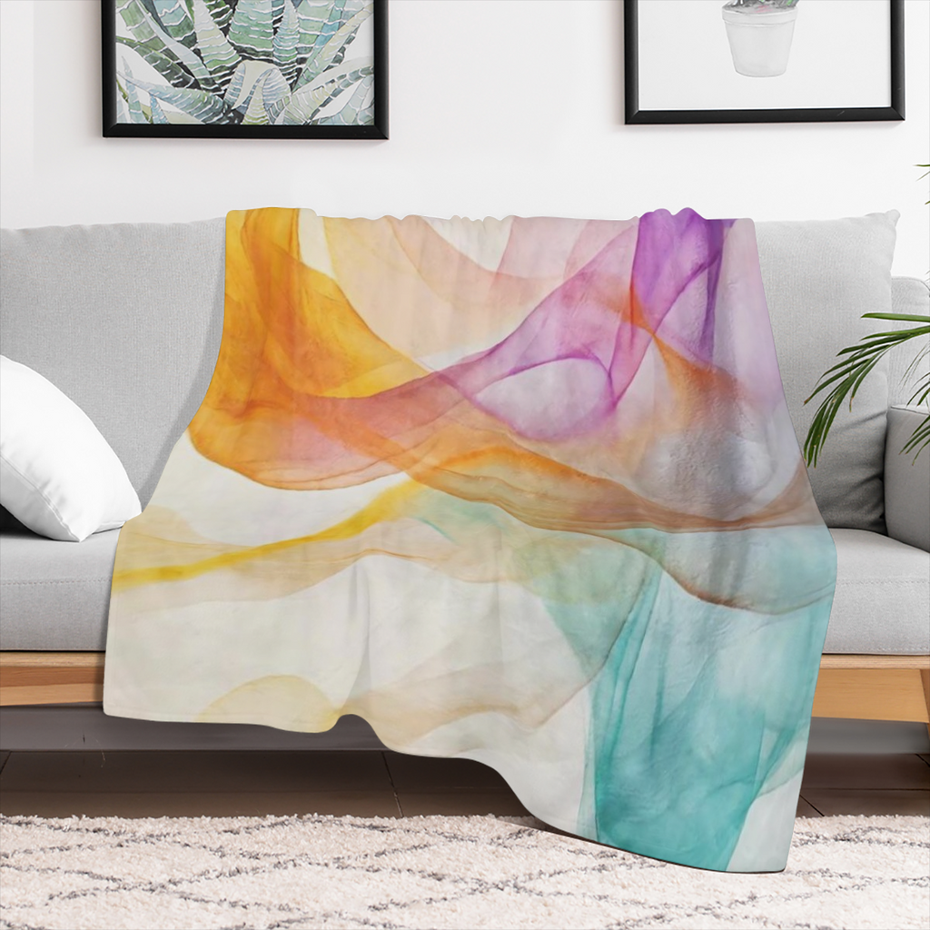Colorful printed flannel blanket - the perfect gift for African girls, granddaughters and daughters - for outdoor, beach, camping, sofas, pets, office use - durable four season decorative blanket
