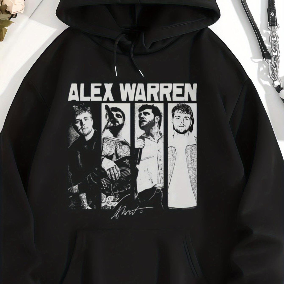 Men's Alex Warren Signature Portrait & Name Hoodie
